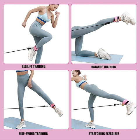 Ankle Straps Resistance Bands Set Fitness Workout Exercise Equipment Ankle Weight Yoga Elastic Fitness Band For Gym Man Woman Dig Deep Fitness