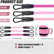 Ankle Straps Resistance Bands Set Fitness Workout Exercise Equipment Ankle Weight Yoga Elastic Fitness Band For Gym Man Woman Dig Deep Fitness