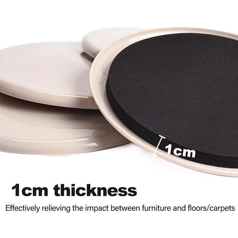 4Pc Furniture Sliders Leg Pads For Carpet Heavy Duty Furniture Slider Movers Gliders Moving Anti-abrasion Floor Protector Mat Dig Deep Fitness