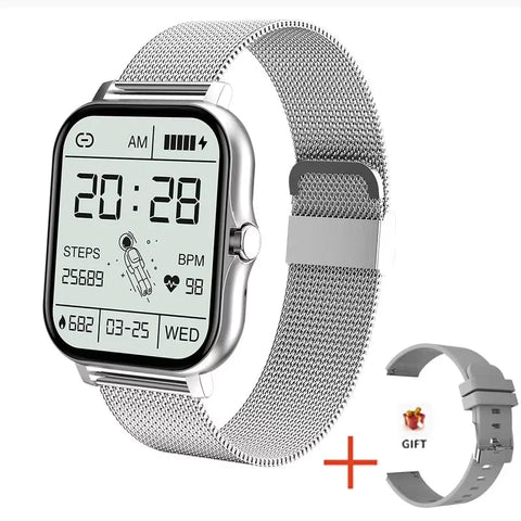 Smart Fitness Tracker Watch for Android/iOS - IP68, Heart Rate/Blood Oxygen/Sleep Monitoring, 8 Sports Modes, Breath Training Dig Deep Fitness