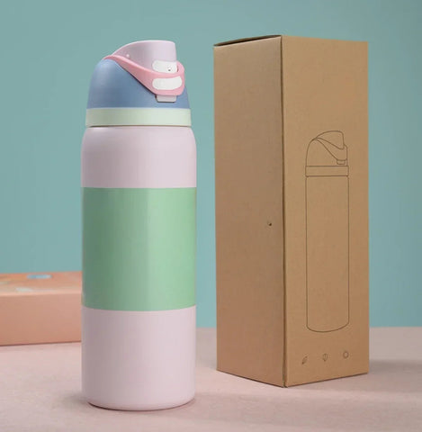 2025New Insulated Stainless Steel Water Bottle with Straw, BPA-Free Sports Water Bottle, Great for Travel, 24Oz/32 Oz,304 Dig Deep Fitness