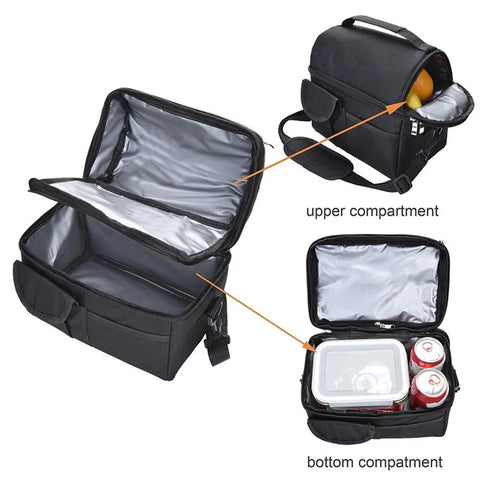 1pc Lunch Bag Large Insulated Thermal Cool Hot Food Storage Tote Box Adults Kids Portable Insulation Bag Home Bento Storage Bag Dig Deep Fitness