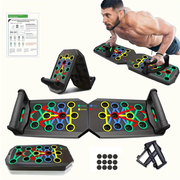 -ABLP Portable Folding Push-Up Board, Multi-Functional Anti-Slip Mat With Handle, Home Fitness Exercise For Chest Dig Deep Fitness