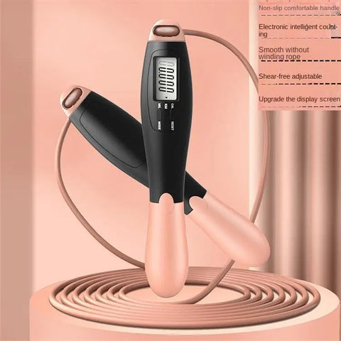 Cordless Electronic Jumping Rope Counting Speed Skipping Counter Gym Fitness Crossfit Skipping Smart Jump Rope with LCD Screen Dig Deep Fitness