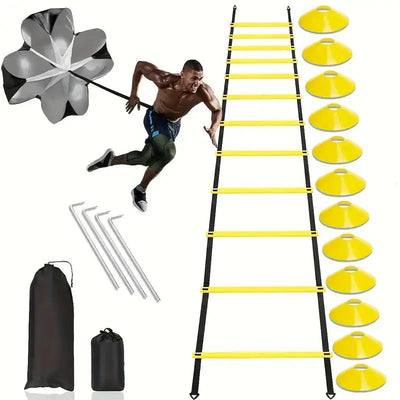 1set Football Soccer Training Equipment Fitness Speed Training Resistant Parachute Chute Running Umbrella Dig Deep Fitness