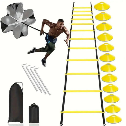 1set Football Soccer Training Equipment Fitness Speed Training Resistant Parachute Chute Running Umbrella Dig Deep Fitness