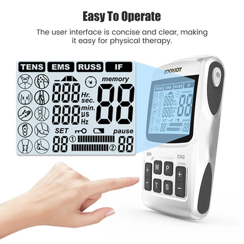Electrostimulation Russian Wave Electric  Ems Muscle Stimulator Tens Unit Machine Professional Ems Acupenture Body Massager Dig Deep Fitness