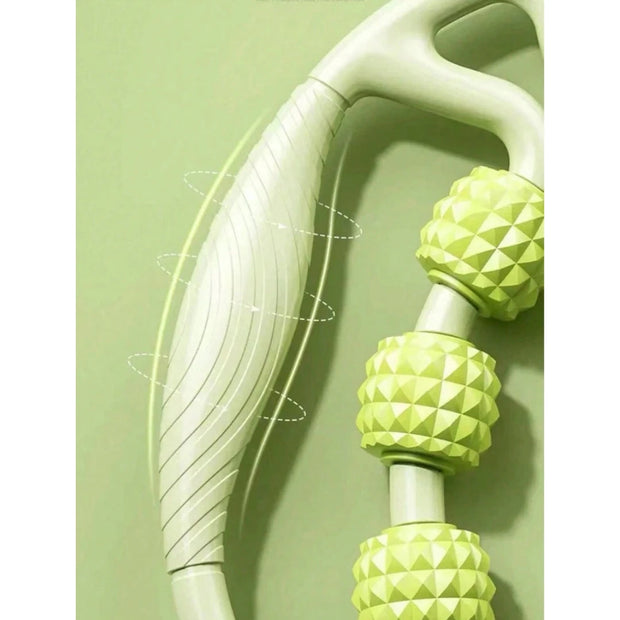 1Pcs 9-Wheel Muscle Roller for Cellulite Reduction And Muscle Soreness Relief - Fascia Massage Tool for Thigh Calf Arm Dig Deep Fitness