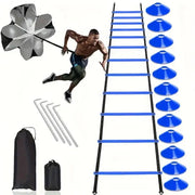 1set Football Soccer Training Equipment Fitness Speed Training Resistant Parachute Chute Running Umbrella Dig Deep Fitness