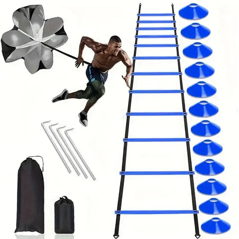 1set Football Soccer Training Equipment Fitness Speed Training Resistant Parachute Chute Running Umbrella Dig Deep Fitness