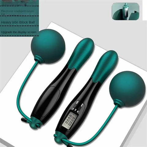 Cordless Electronic Jumping Rope Counting Speed Skipping Counter Gym Fitness Crossfit Skipping Smart Jump Rope with LCD Screen Dig Deep Fitness