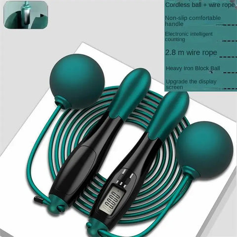 Cordless Electronic Jumping Rope Counting Speed Skipping Counter Gym Fitness Crossfit Skipping Smart Jump Rope with LCD Screen Dig Deep Fitness