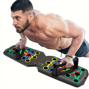 -ABLP Portable Folding Push-Up Board, Multi-Functional Anti-Slip Mat With Handle, Home Fitness Exercise For Chest Dig Deep Fitness