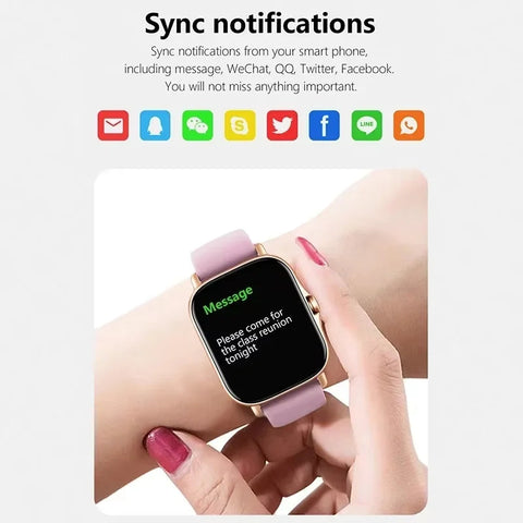 Smart Fitness Tracker Watch for Android/iOS - IP68, Heart Rate/Blood Oxygen/Sleep Monitoring, 8 Sports Modes, Breath Training Dig Deep Fitness