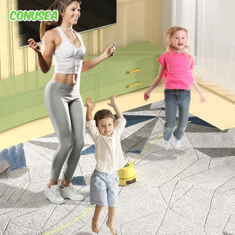 Electric Rope Skipping Machine Remote Control Smart Automatic Jump Rope Digital Counter Indoor Outdoor Training Toys Games Kids Dig Deep Fitness