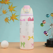 Insulated Stainless Steel Water Bottle with Straw, BPA-Free Sports Water Bottle,Great for Travel,Portable Handheld Cup,24Oz/32Oz Dig Deep Fitness