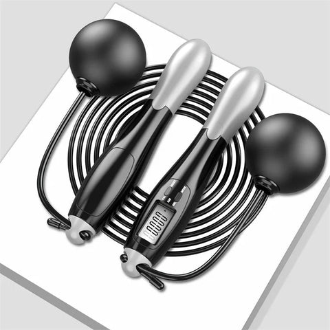 Cordless Electronic Jumping Rope Counting Speed Skipping Counter Gym Fitness Crossfit Skipping Smart Jump Rope with LCD Screen Dig Deep Fitness