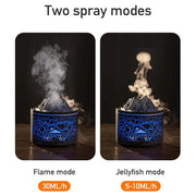 Aromatherapy Essential Oil Diffuser 180Ml Cool Mist Diffuser/Humidifier Flame & Volcano 2 Mist Mode For Bedroom Office Gift Dig Deep Fitness
