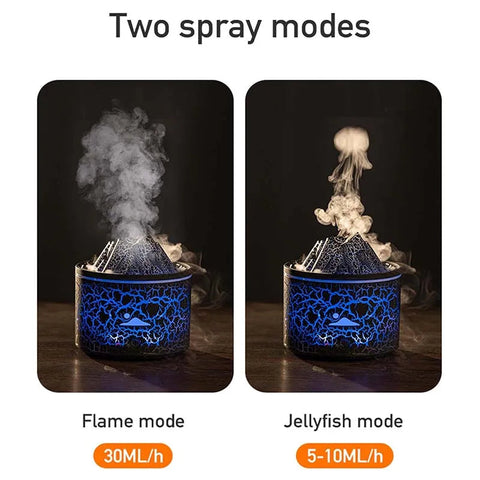 Aromatherapy Essential Oil Diffuser 180Ml Cool Mist Diffuser/Humidifier Flame & Volcano 2 Mist Mode For Bedroom Office Gift Dig Deep Fitness