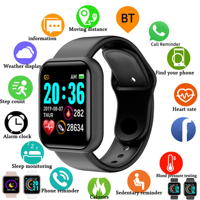 Smart Watch Women Men Music Control Bluetooth Calories Fitness Monitor Smartwatch Running Tracker Sport Bracelet For Android IOS Dig Deep Fitness