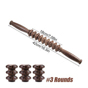 Muscle Roller, Wood Muscle Roller Stick with Trigger Points, Body Muscle Massager Roller for Back Leg, Relieve Muscle Soreness Dig Deep Fitness