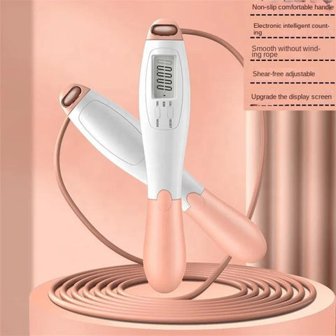 Cordless Electronic Jumping Rope Counting Speed Skipping Counter Gym Fitness Crossfit Skipping Smart Jump Rope with LCD Screen Dig Deep Fitness