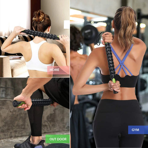 Muscle Roller Stick for Athletes- Body Massage Sticks Tools- for Relief Muscle Soreness,Cramping,Help Legs and Back Recovery Dig Deep Fitness