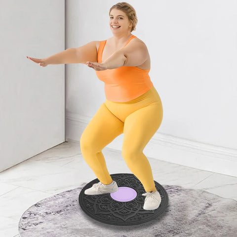 Wobble Balance Board Yoga Swing Balance Board Non-slip Balance Exerciser Stability Trainer Board for Core Training Body Exercise Dig Deep Fitness