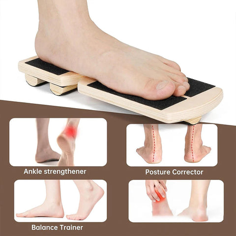 Wooden Balance Board Incline Ankle Stretcher For Ballet Single Leg Proprioception Training Anti-Slip Home Gym Dig Deep Fitness