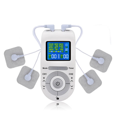 New Electric Tens Muscle Stimulator Ems Acupuncture Face Body Massager Digital Therapy Herald Massage Tool Electrostimulator Dig Deep Fitness