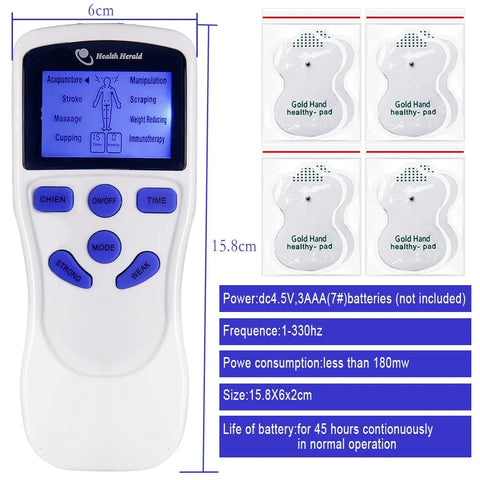Electric EMS Muscle Stimulator Acupuncture TENS Electrostimulation Massager Low Nerve Digital Massage Therapy Electrostimulator Dig Deep Fitness