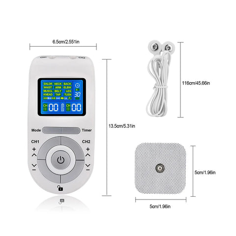 New Electric Tens Muscle Stimulator Ems Acupuncture Face Body Massager Digital Therapy Herald Massage Tool Electrostimulator Dig Deep Fitness