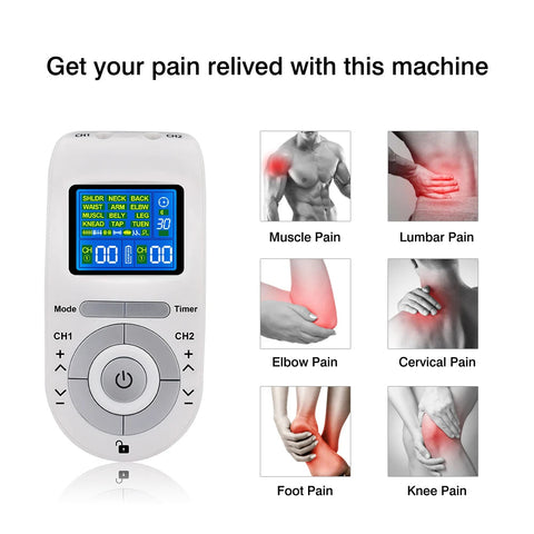 New Electric Tens Muscle Stimulator Ems Acupuncture Face Body Massager Digital Therapy Herald Massage Tool Electrostimulator Dig Deep Fitness