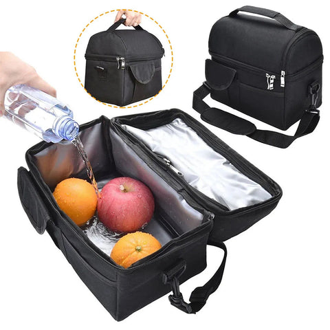1pc Lunch Bag Large Insulated Thermal Cool Hot Food Storage Tote Box Adults Kids Portable Insulation Bag Home Bento Storage Bag Dig Deep Fitness