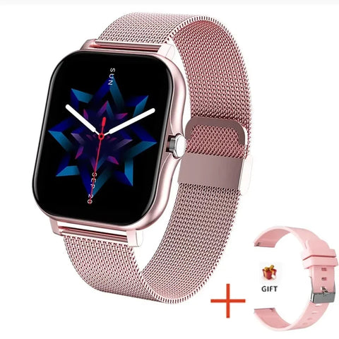 Smart Fitness Tracker Watch for Android/iOS - IP68, Heart Rate/Blood Oxygen/Sleep Monitoring, 8 Sports Modes, Breath Training Dig Deep Fitness