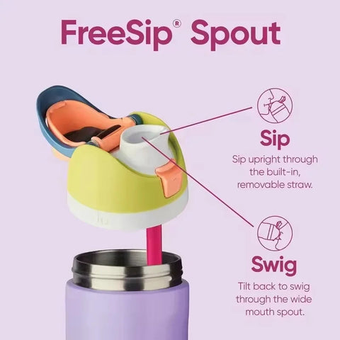 Insulated Stainless Steel Water Bottle with Straw, BPA-Free Sports Water Bottle,Great for Travel,Portable Handheld Cup,24Oz/32Oz Dig Deep Fitness