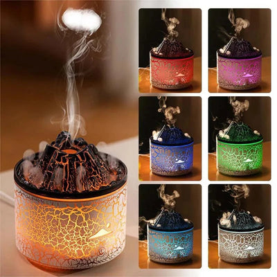 Aromatherapy Essential Oil Diffuser 180Ml Cool Mist Diffuser/Humidifier Flame & Volcano 2 Mist Mode For Bedroom Office Gift Dig Deep Fitness