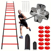 1set Football Soccer Training Equipment Fitness Speed Training Resistant Parachute Chute Running Umbrella Dig Deep Fitness