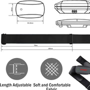 Heart Rate Monitor Chest Strap Bluetooth 5.0 ANT+ IP67 Waterproof Heart Rate Sensor Belt Real-Time Heart Rate Data and Runninng Dig Deep Fitness