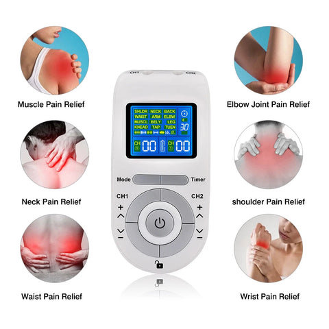 New Electric Tens Muscle Stimulator Ems Acupuncture Face Body Massager Digital Therapy Herald Massage Tool Electrostimulator Dig Deep Fitness