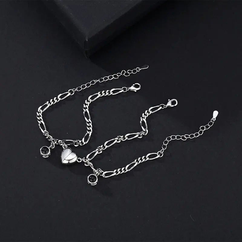 "Couple Bracelet with Simple Projection in 100 Languages" Dig Deep Fitness