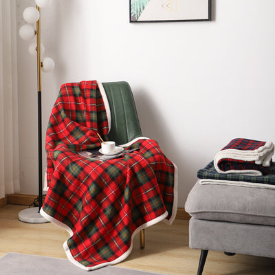 Blanket Lambswool Plaid Plain Cover Blanket Nap Blanket Nap Blanket null