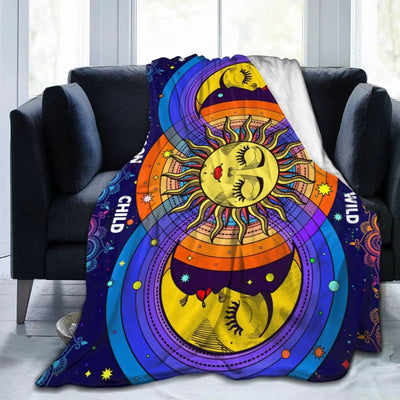 Halloween Witch Blanket Flannel Blanket null