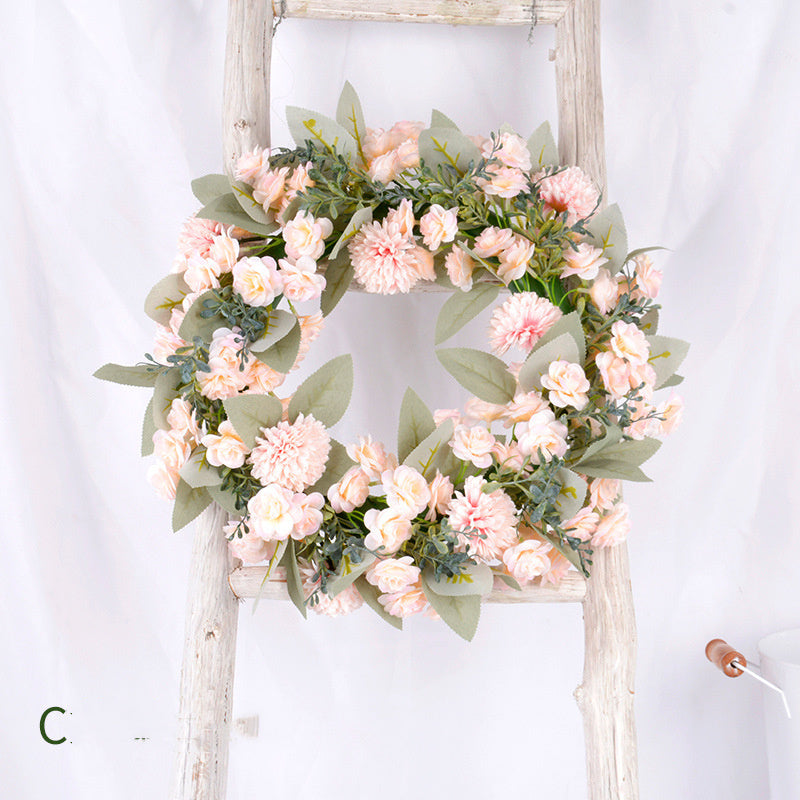 Grass Ring Eucalyptus  Leaves Peony Sun Wreath null