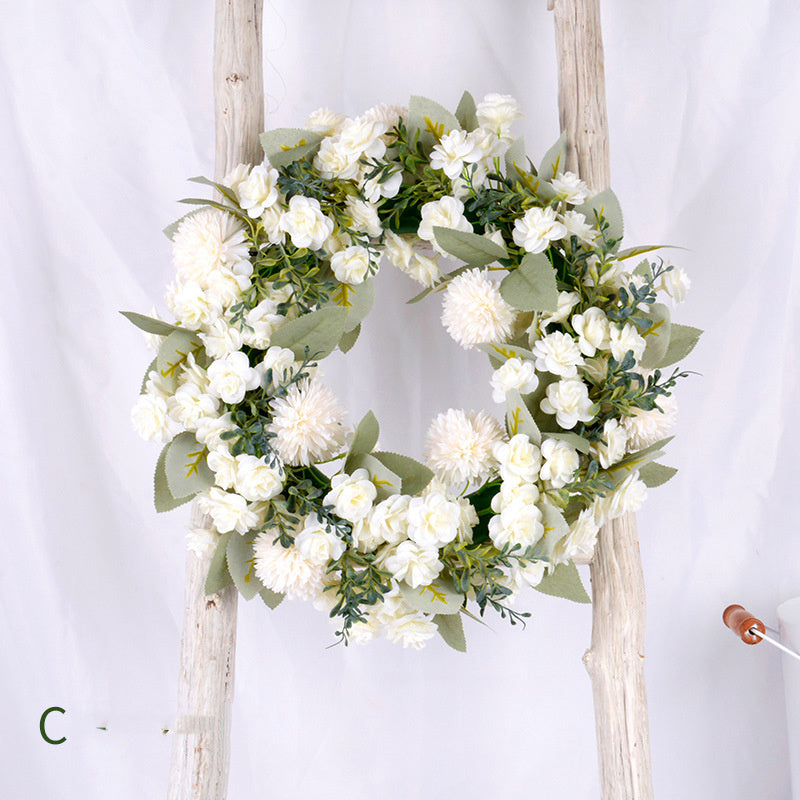 Grass Ring Eucalyptus  Leaves Peony Sun Wreath null