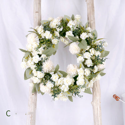 Grass Ring Eucalyptus  Leaves Peony Sun Wreath null