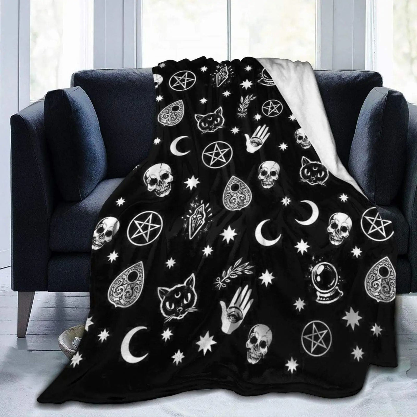 Halloween Witch Blanket Flannel Blanket null