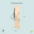 Pilates Springboard, Wall Mounted Pilates Workout Equipment for Home Gym or Studio Use, Pilates Exercise Equipment with Resistance Springs