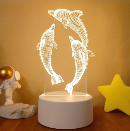3D Lights Colorful Touch Remote Control LED Visual Lights null