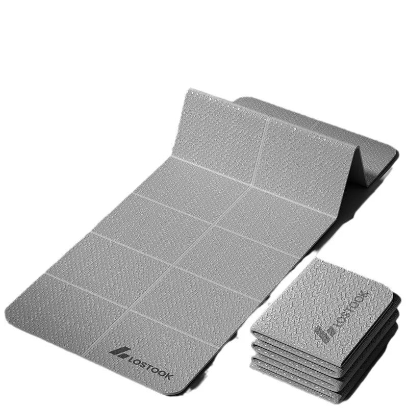 Yoga Mat Thick 4Mm Foldable Gym Mat Extra Large 6'X2' Extra Wide Workout Mat Non Slip TPE Floor Mats for Yoga Pilates, Cardio, Exercise Equipment